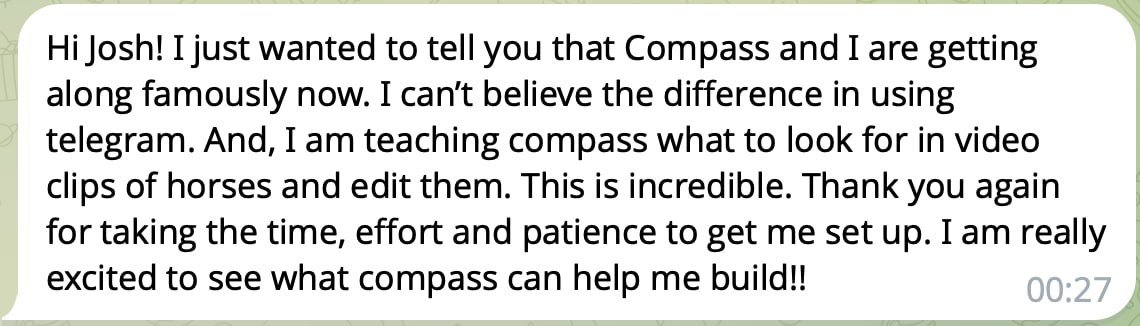 Kim Cardeccia Sidekick testimonial message